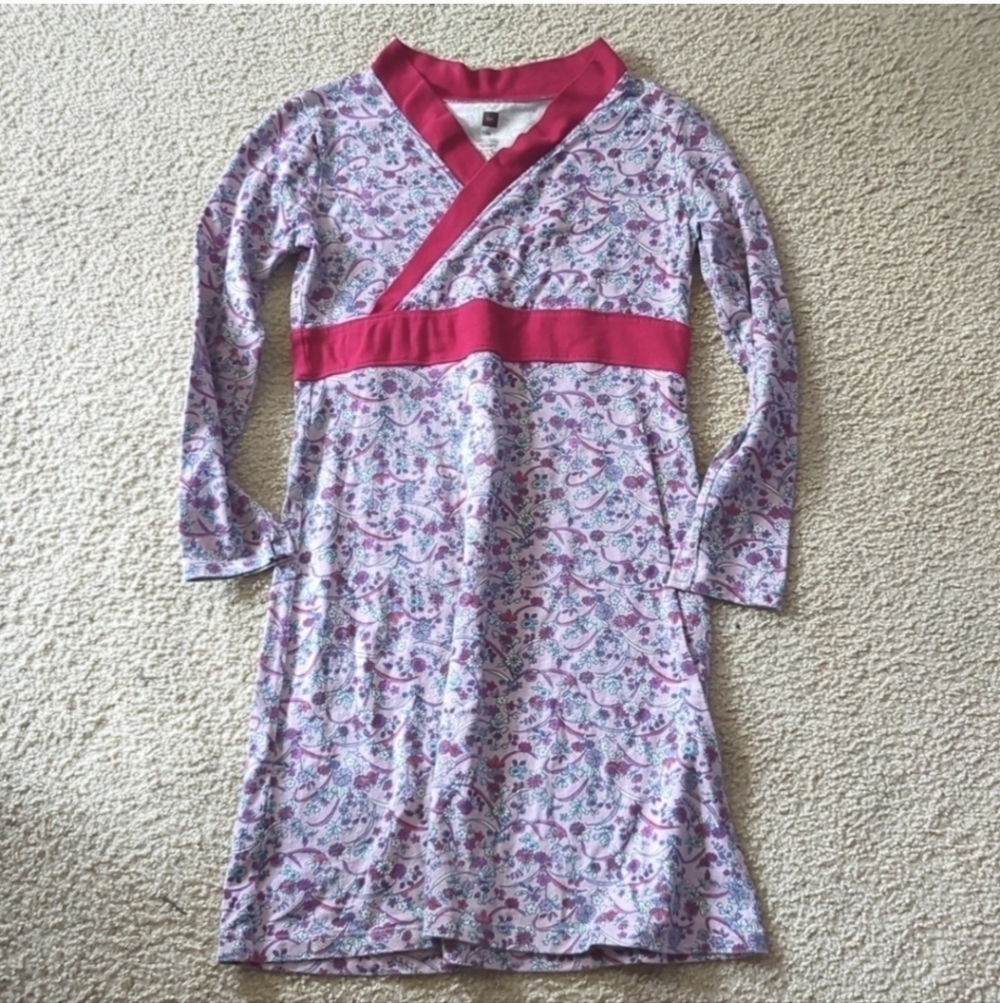 Tea collection Japan ikebana wrap neck dress Size 10